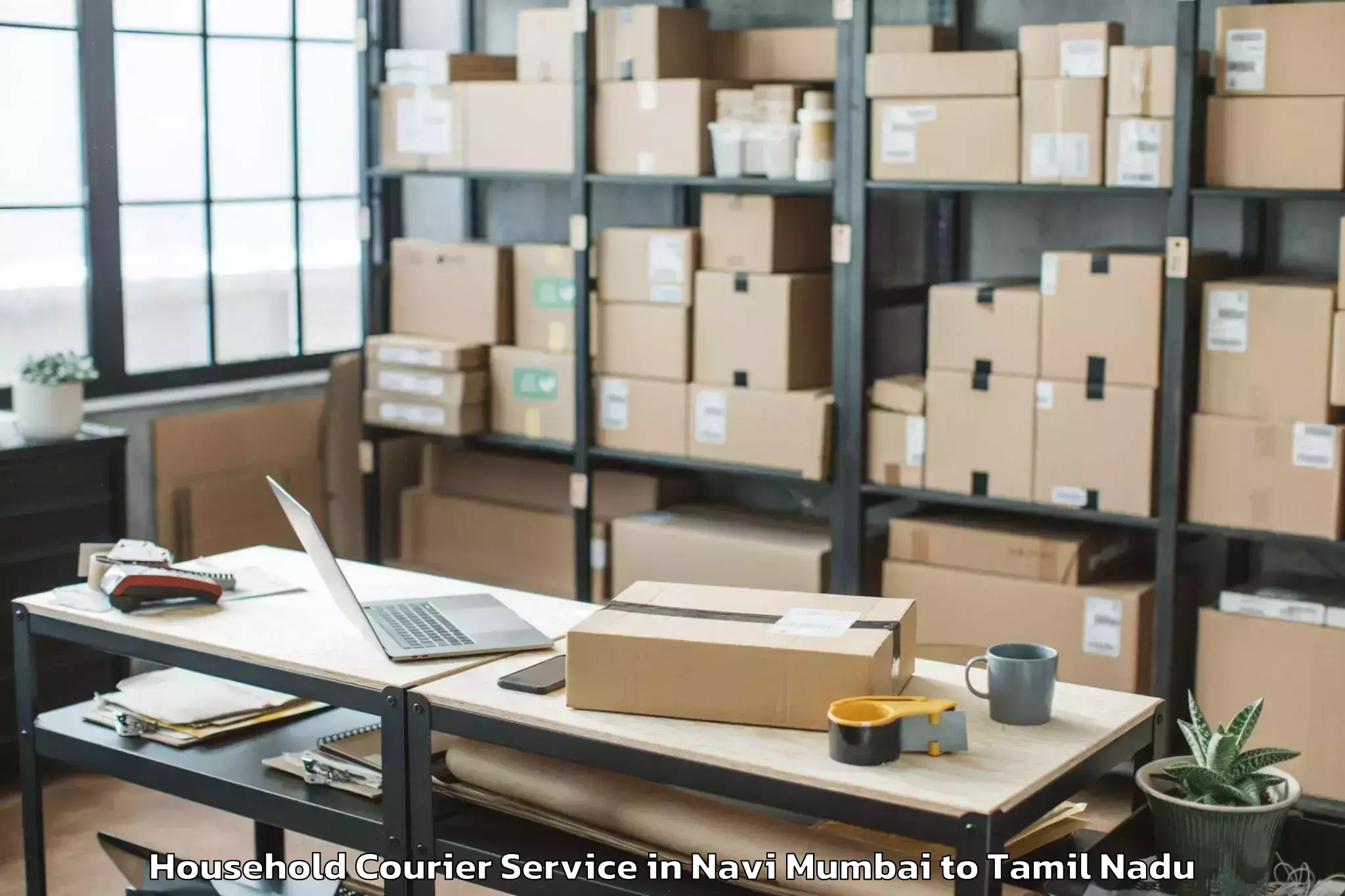 Efficient Navi Mumbai to Valangaiman Household Courier